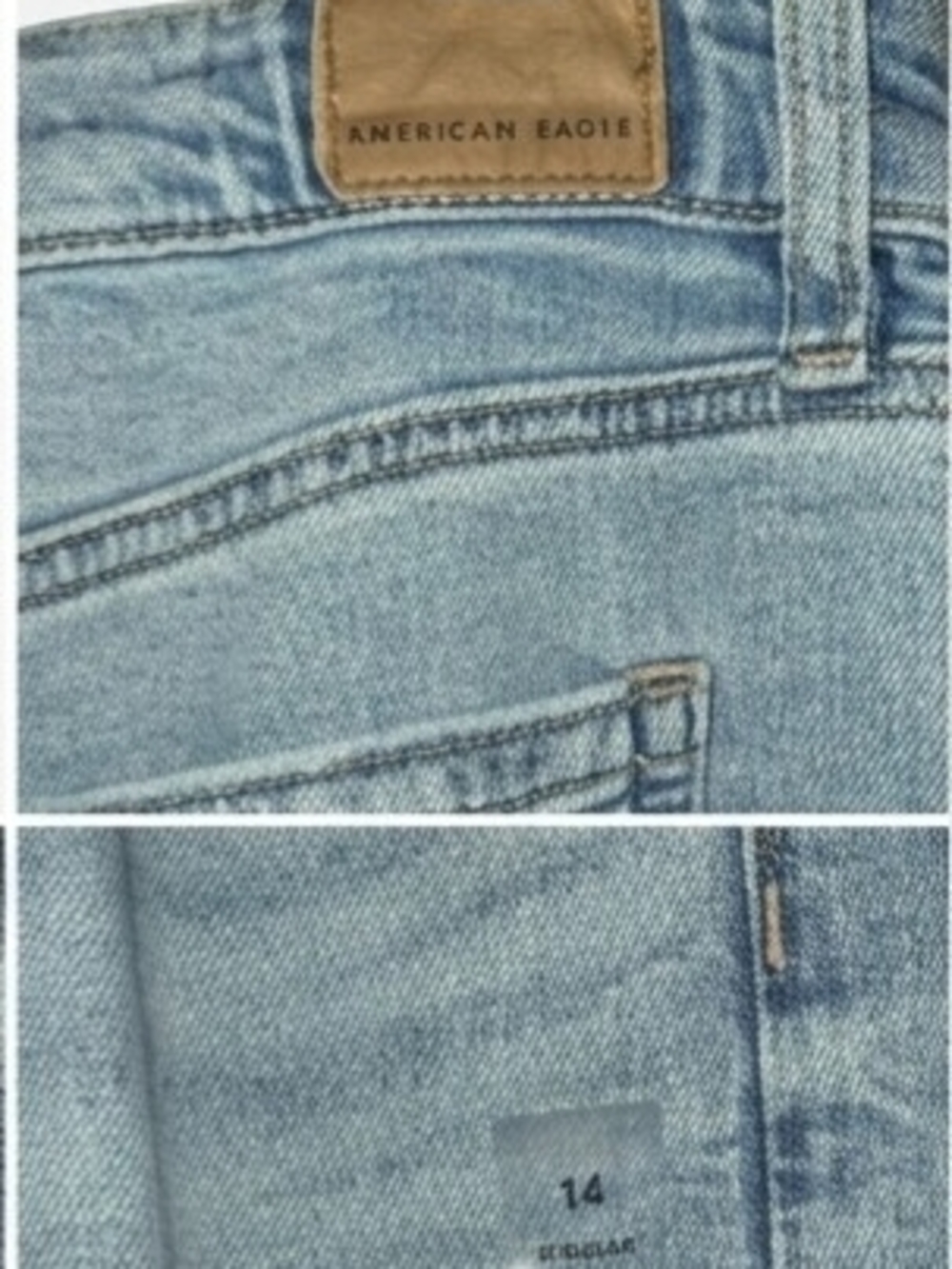AMERICAN EAGLE A- LINE fit Light Blue Wide-Leg Jeans - Picture 3 of 14